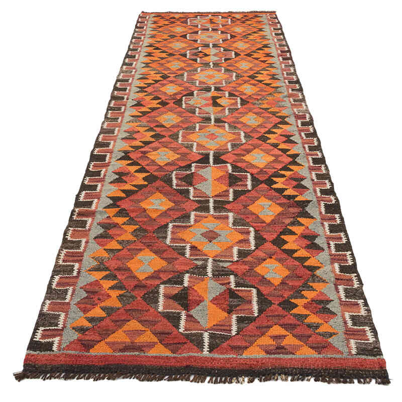 Vintage Herki Kilim Runner - 2' 11" x 10' 8" (35" x 128") - K0077596