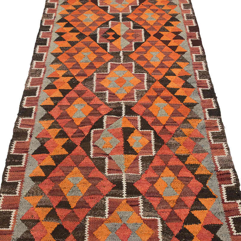 Vintage Herki Kilim Runner - 2' 11" x 10' 8" (35" x 128") - K0077596