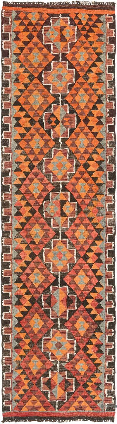 Vintage Herki Kilim Runner - 2' 11" x 10' 8" (35" x 128")