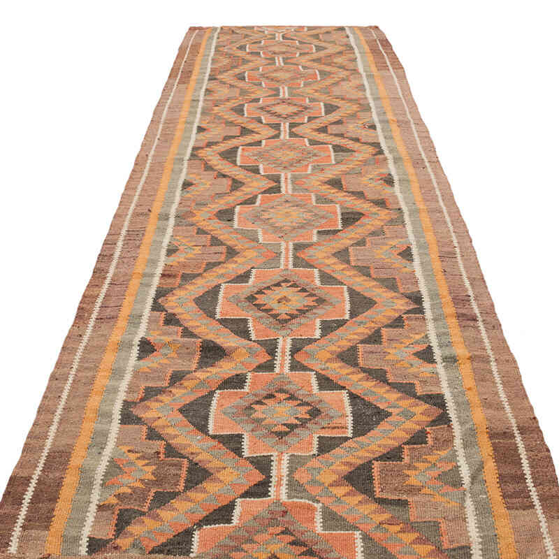 Vintage Herki Kilim Runner - 3' 3" x 11'  (39" x 132") - K0077597