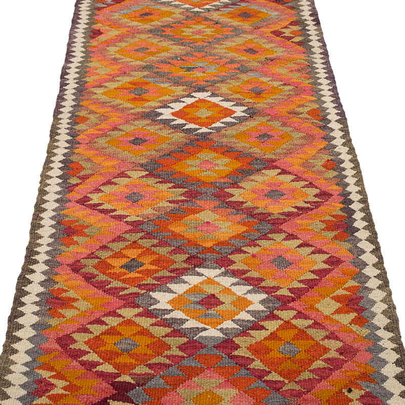 Vintage Herki Kilim Runner - 2' 9" x 9' 9" (33" x 117") - K0077598