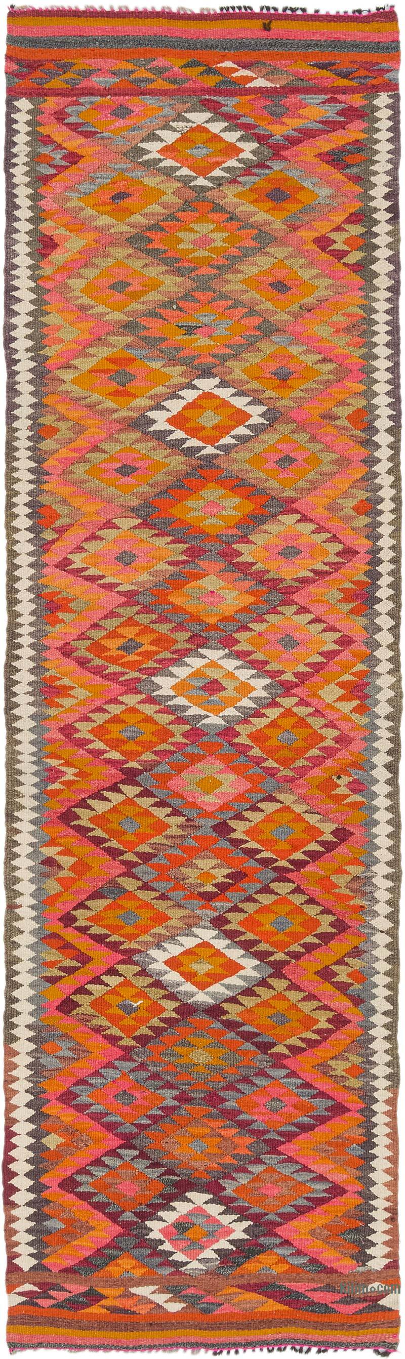 Vintage Herki Kilim Runner - 2' 9" x 9' 9" (33" x 117") - K0077598