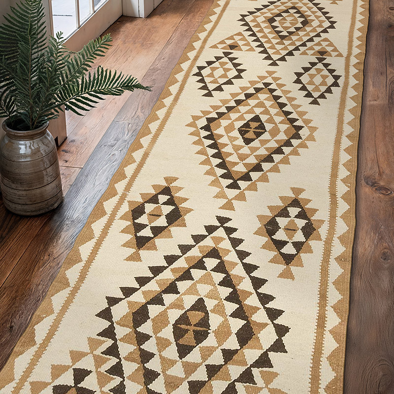 Corredor Vintage Herki Kilim - 90 cm x 325 cm - K0077601