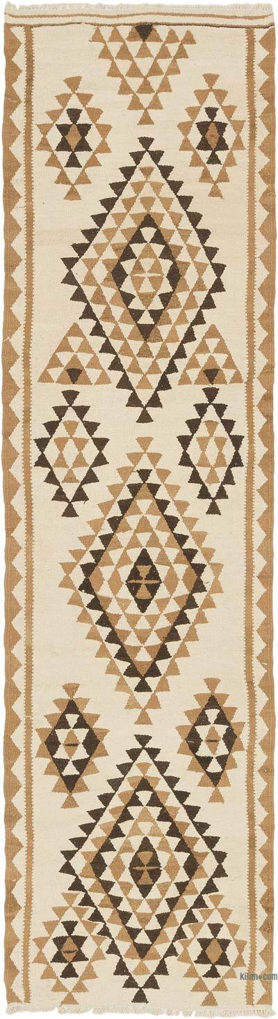 Vintage Herki Kilim Yolluk - 90 cm x 325 cm