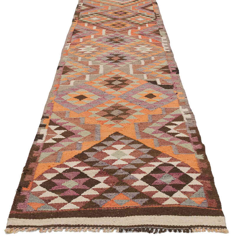 Vintage Herki Kilim Yolluk - 86 cm x 337 cm - K0077602