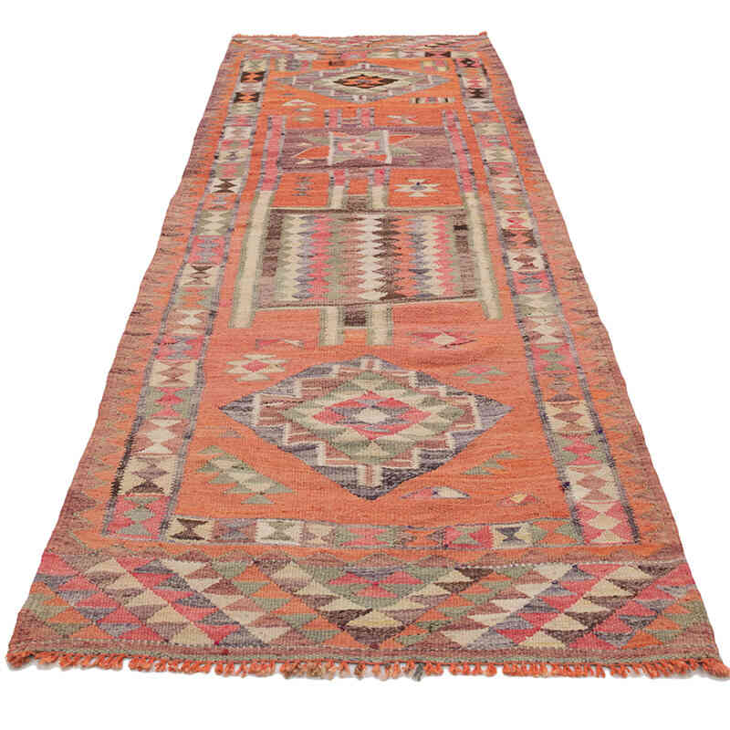 Vintage Herki Kilim Runner - 3' 1" x 9' 9" (37" x 117") - K0077603