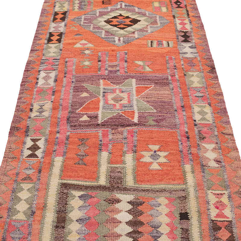 Vintage Herki Kilim Runner - 3' 1" x 9' 9" (37" x 117") - K0077603