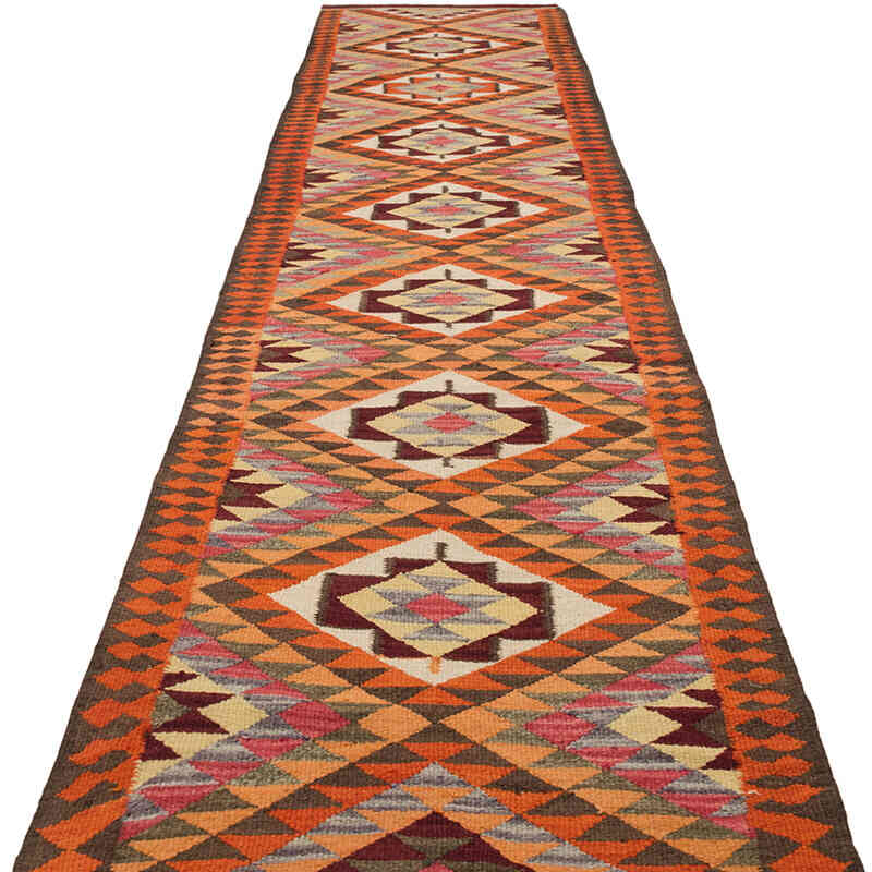 Corredor Vintage Herki Kilim - 85 cm x 373 cm - K0077604