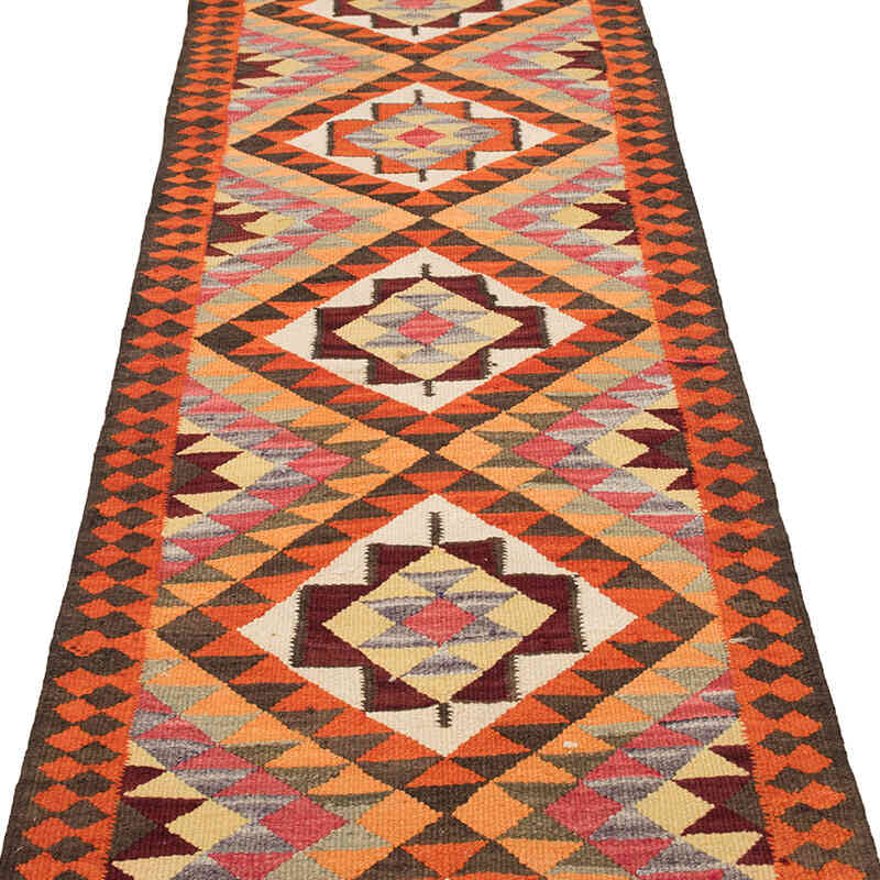 Corredor Vintage Herki Kilim - 85 cm x 373 cm - K0077604