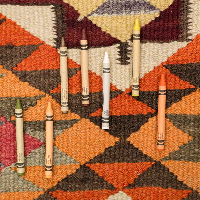 Corredor Vintage Herki Kilim - 85 cm x 373 cm - K0077604