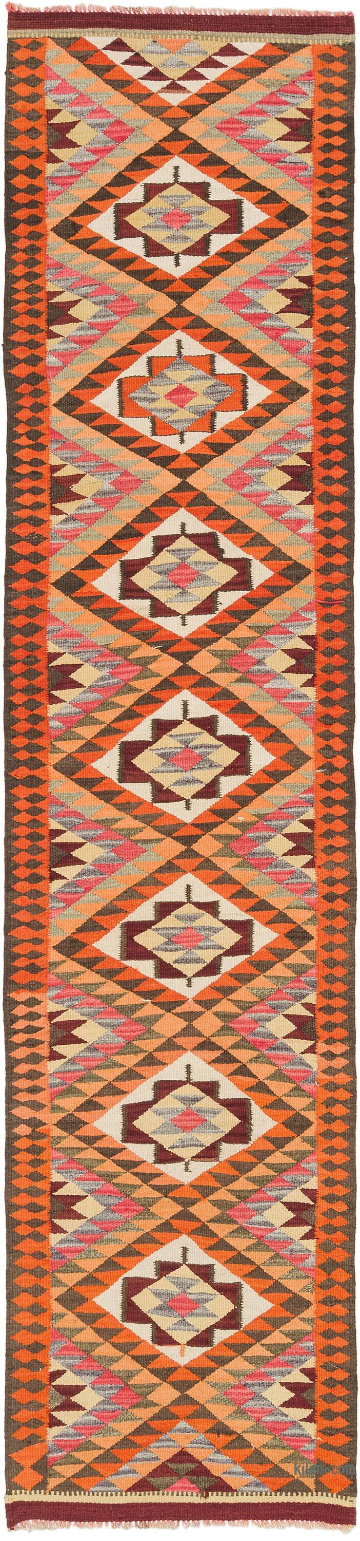 Corredor Vintage Herki Kilim - 85 cm x 373 cm - K0077604