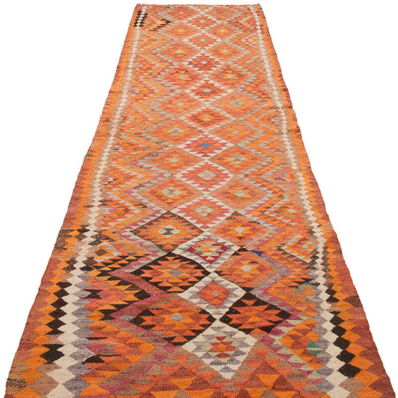 Vintage Herki Kilim Yolluk - 98 cm x 378 cm - K0077605