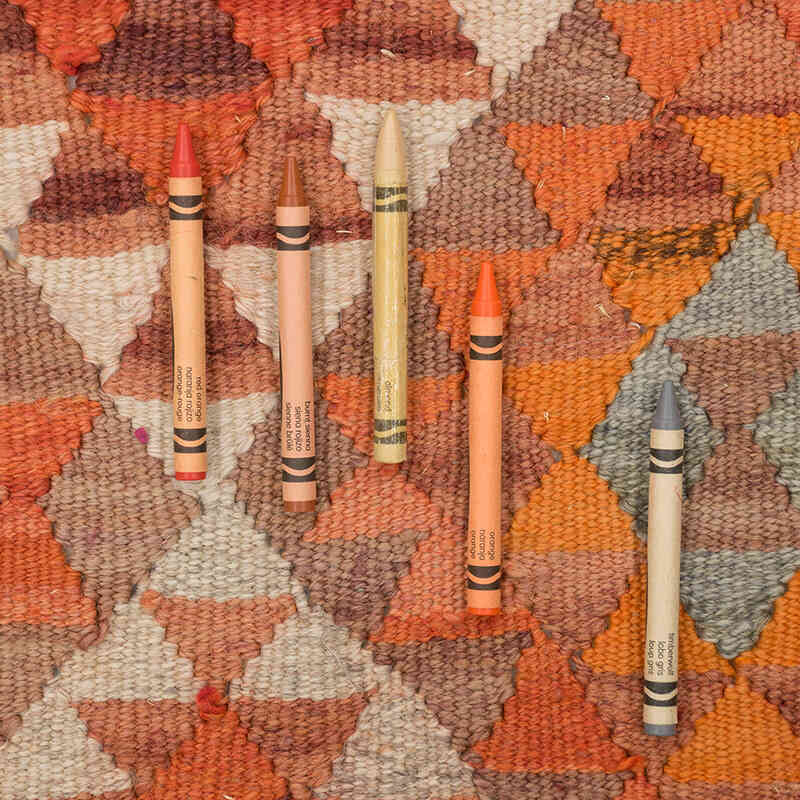 Vintage Herki Kilim Yolluk - 98 cm x 378 cm - K0077605