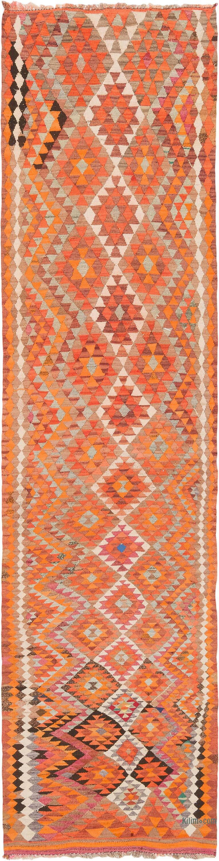 Vintage Herki Kilim Yolluk - 98 cm x 378 cm - K0077605