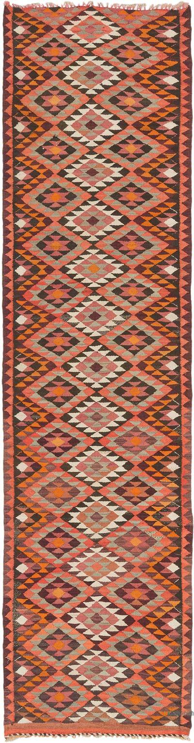 Vintage Herki Kilim Yolluk - 90 cm x 348 cm
