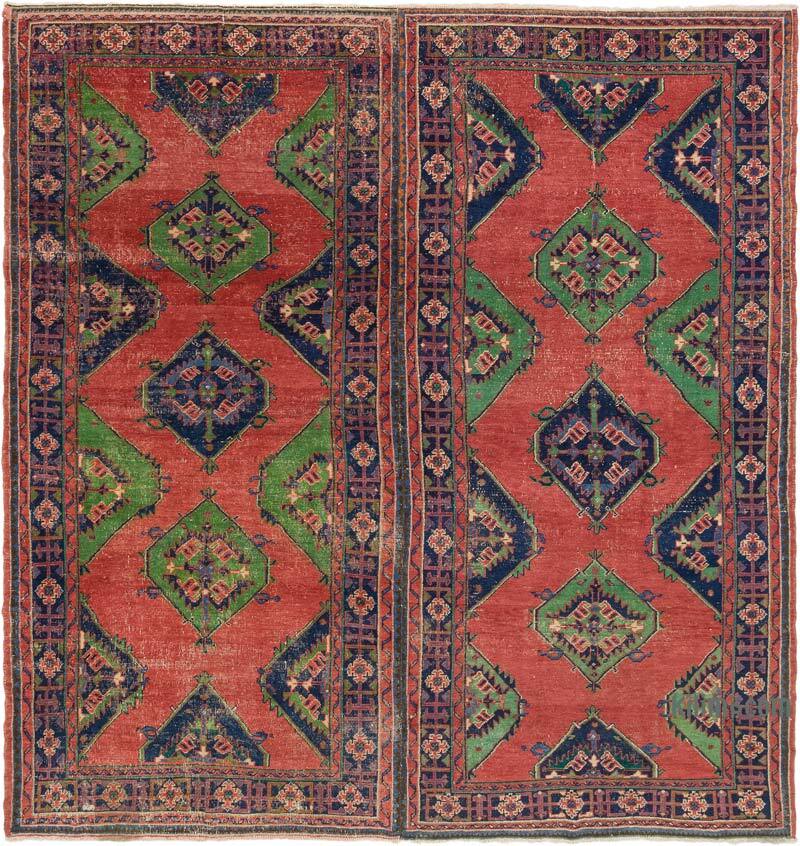 Alfombra Vintage Turca Anudada a Mano - 300 cm x 312 cm - K0077620