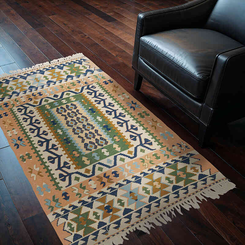 Yeni Kök Boya El Dokuma Kilim - 116 cm x 171 cm - K0077624