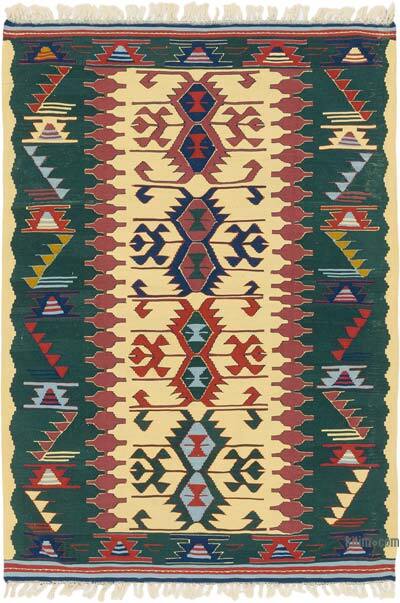 New Handwoven Turkish Kilim Rug - 4' 2" x 5' 11" (50" x 71")