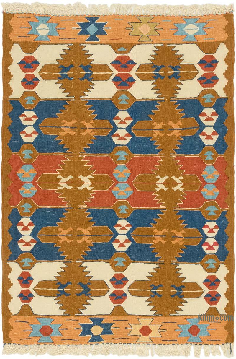 New Handwoven Turkish Kilim Rug - 3' 9" x 5' 5" (45" x 65") - K0077628
