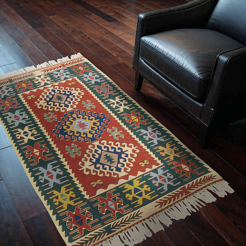 Yeni Kök Boya El Dokuma Kilim - 115 cm x 171 cm - K0077629