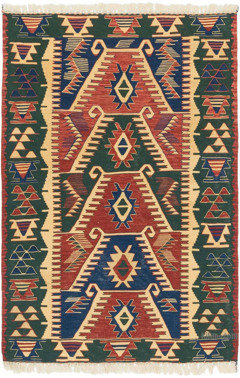 Yeni Kök Boya El Dokuma Kilim - 116 cm x 171 cm - K0077632
