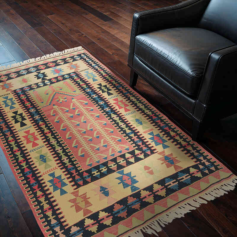 Yeni Kök Boya El Dokuma Kilim - 116 cm x 176 cm - K0077633