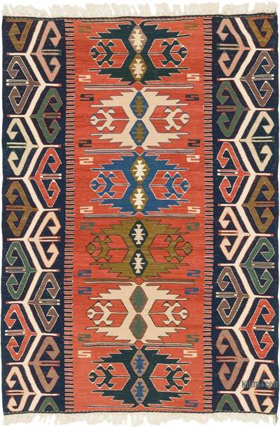 New Handwoven Turkish Kilim Rug - 3' 10" x 5' 7" (46" x 67")