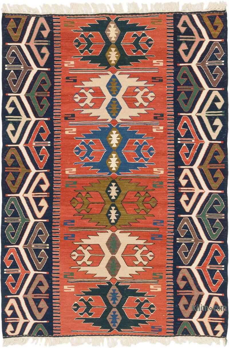 New Handwoven Turkish Kilim Rug - 3' 10" x 5' 7" (46" x 67") - K0077636