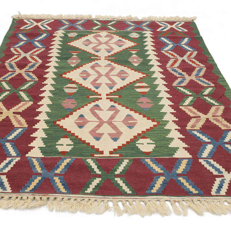 New Handwoven Turkish Kilim Rug - 4'  x 5' 9" (48" x 69") - K0077637