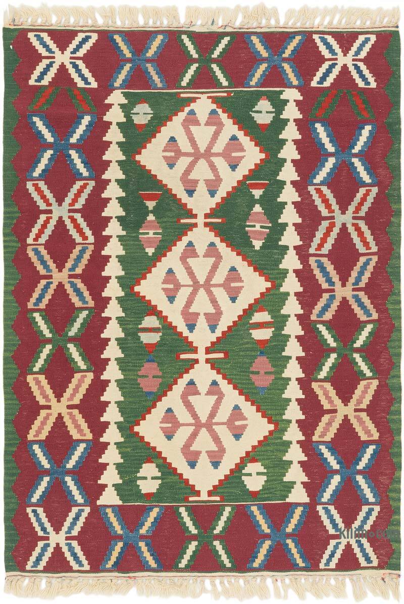 New Handwoven Turkish Kilim Rug - 4'  x 5' 9" (48" x 69") - K0077637