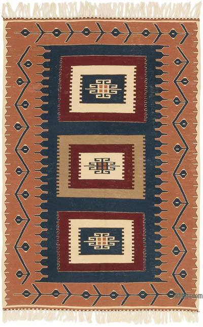 Yeni Kök Boya El Dokuma Kilim - 111 cm x 165 cm
