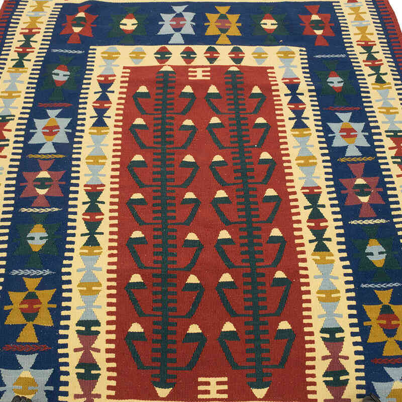 New Handwoven Turkish Kilim Rug - 4' 2" x 5' 9" (50" x 69") - K0077639