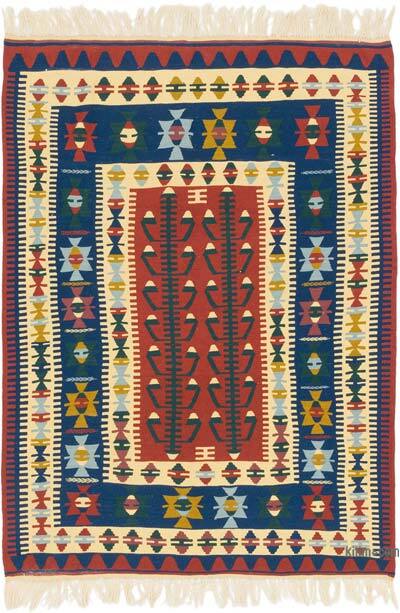 New Handwoven Turkish Kilim Rug - 4' 2" x 5' 9" (50" x 69")