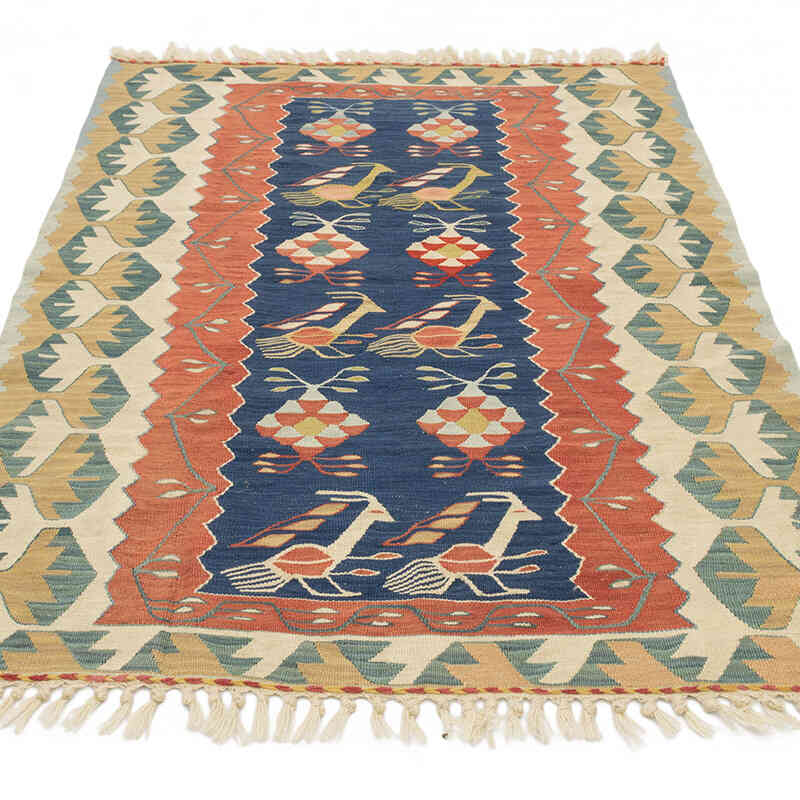 Yeni Kök Boya El Dokuma Kilim - 107 cm x 162 cm - K0077643