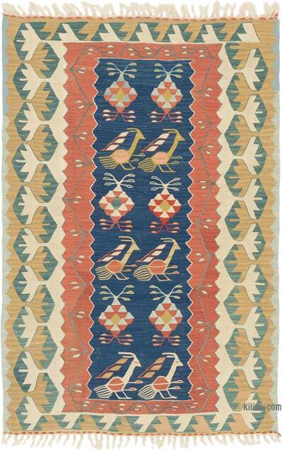 Yeni Kök Boya El Dokuma Kilim - 107 cm x 162 cm