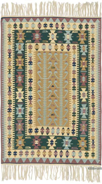 New Handwoven Turkish Kilim Rug - 3' 9" x 5' 8" (45" x 68")