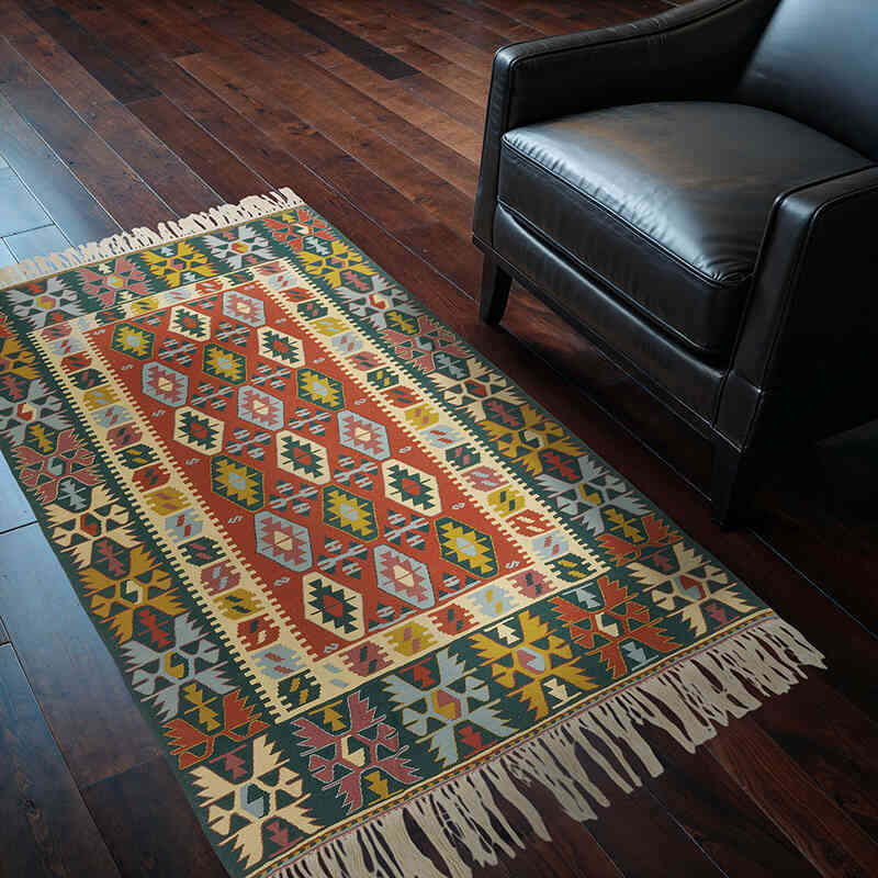 Yeni Kök Boya El Dokuma Kilim - 125 cm x 175 cm - K0077646