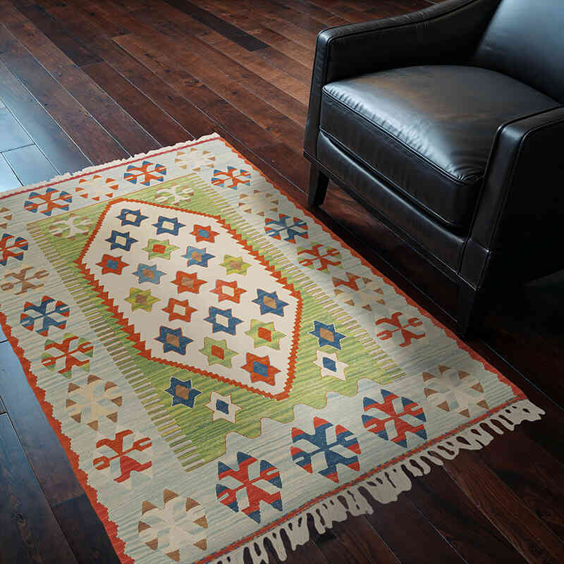 Yeni Kök Boya El Dokuma Kilim - 108 cm x 160 cm - K0077647