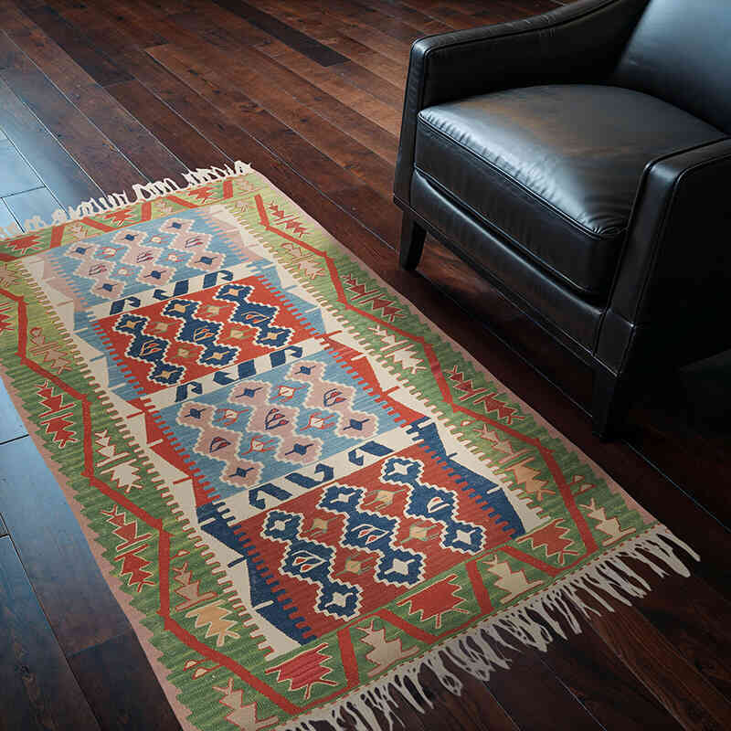 Yeni Kök Boya El Dokuma Kilim - 112 cm x 162 cm - K0077648