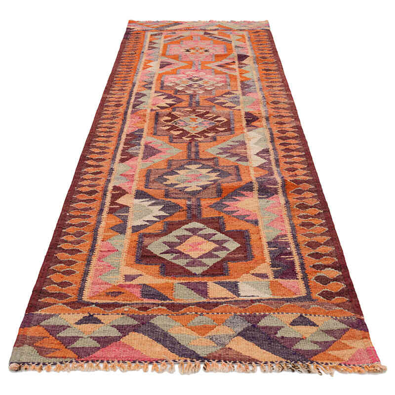 Vintage Herki Kilim Yolluk - 90 cm x 283 cm - K0077650