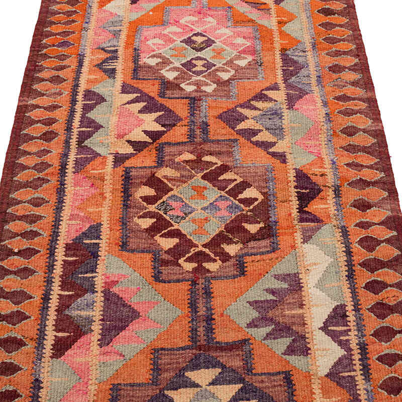 Vintage Herki Kilim Yolluk - 90 cm x 283 cm - K0077650