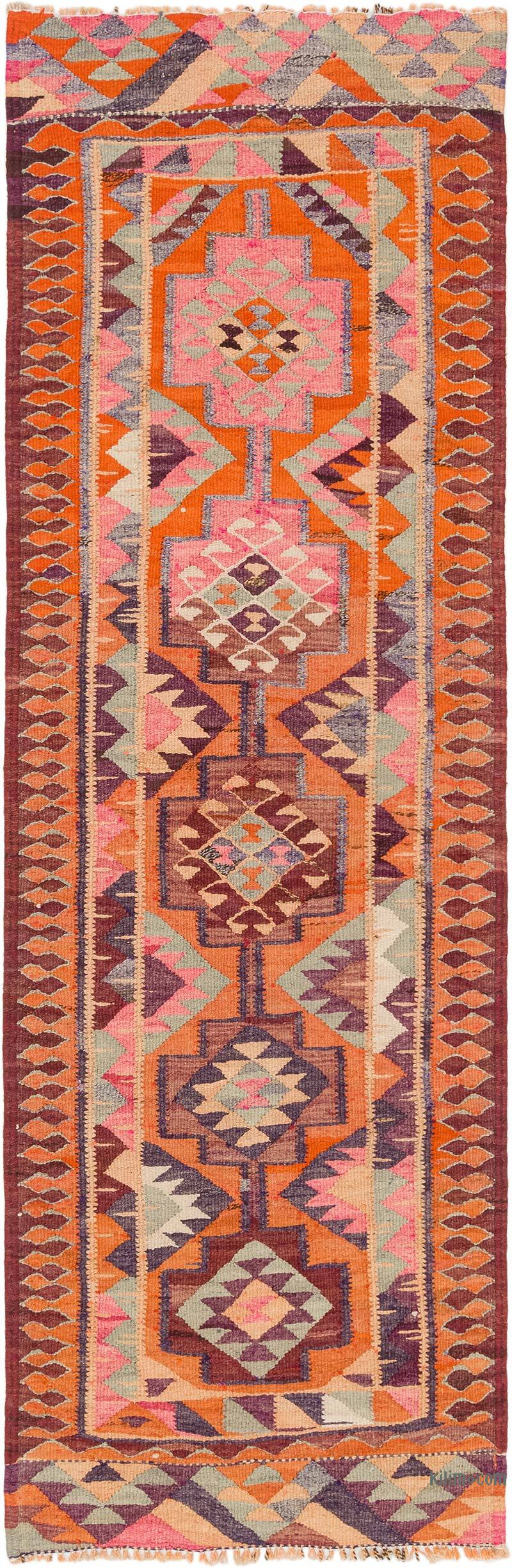 Vintage Herki Kilim Yolluk - 90 cm x 283 cm - K0077650