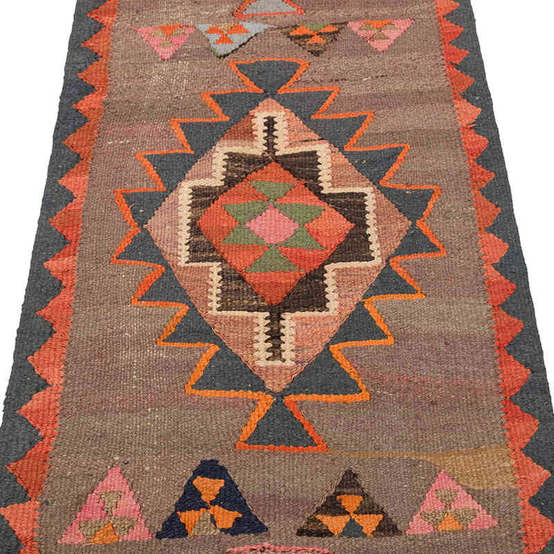 Corredor Vintage Herki Kilim - 82 cm x 339 cm - K0077653