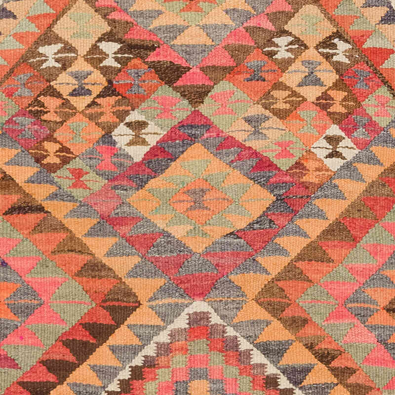 Vintage Herki Kilim Runner - 3' 3" x 10' 5" (39" x 125") - K0077654
