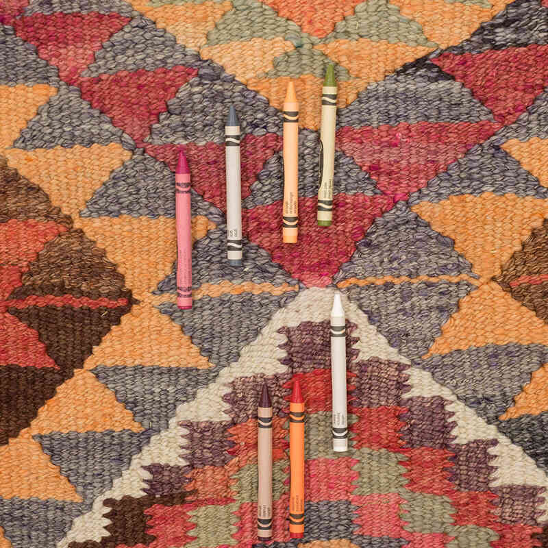 Vintage Herki Kilim Runner - 3' 3" x 10' 5" (39" x 125") - K0077654