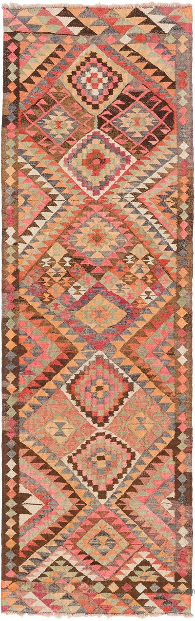 Vintage Herki Kilim Yolluk - 99 cm x 317 cm