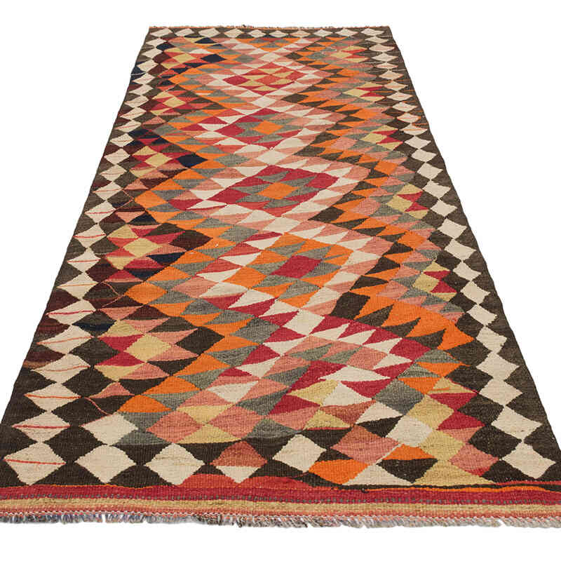 Vintage Herki Kilim Yolluk - 102 cm x 256 cm - K0077655