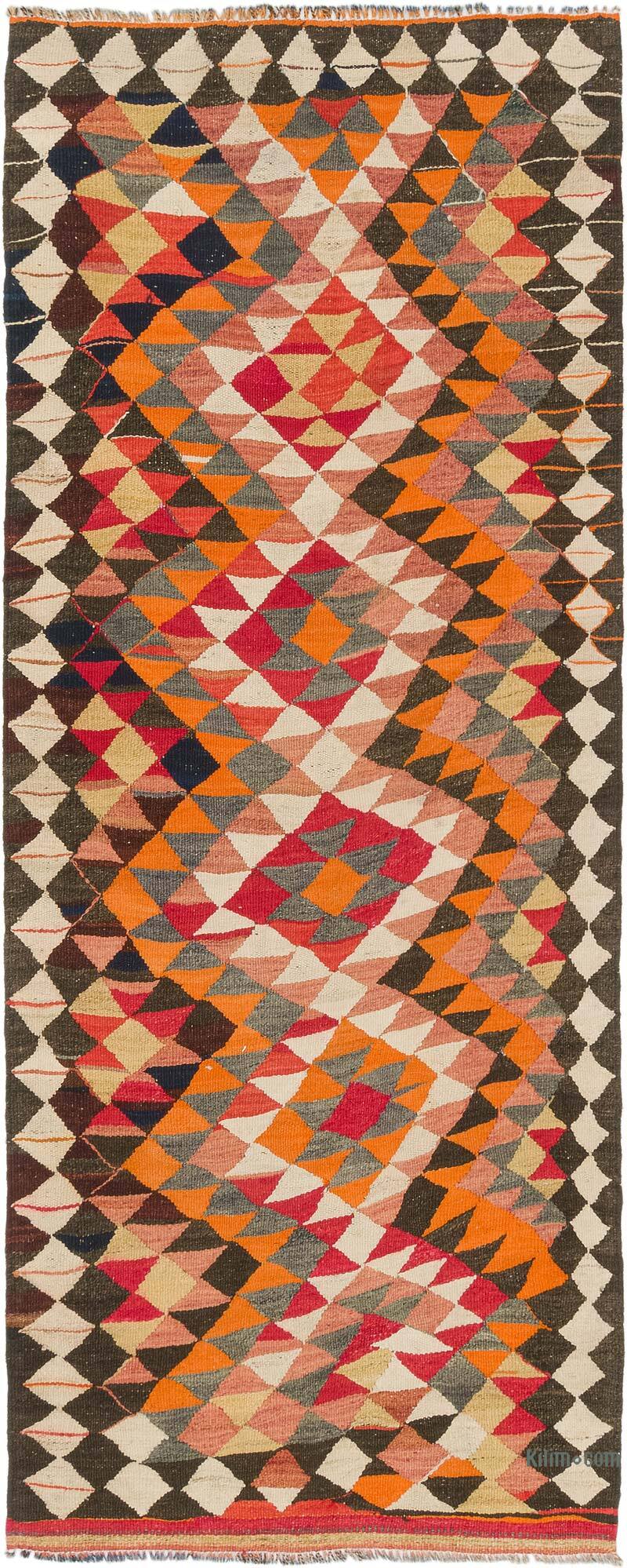 Vintage Herki Kilim Yolluk - 102 cm x 256 cm - K0077655