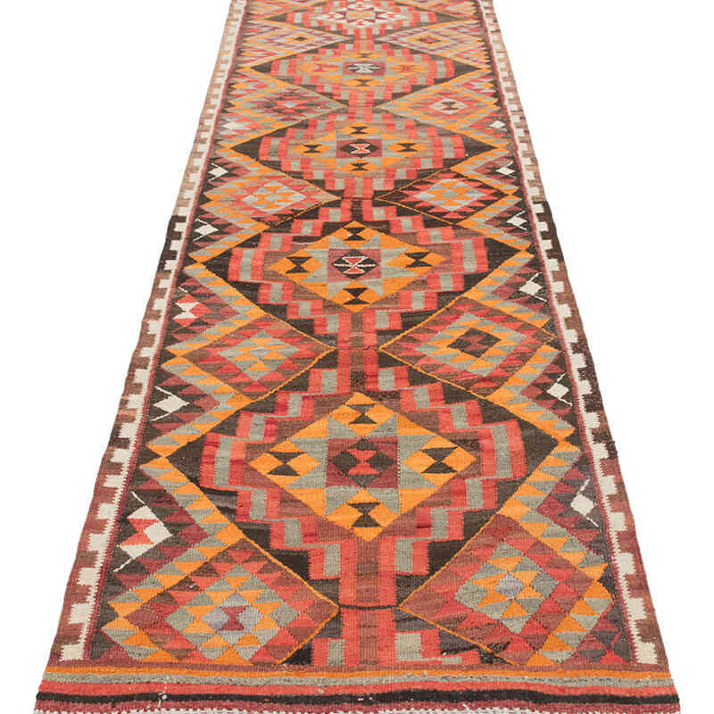 Vintage Herki Kilim Runner - 2' 10" x 9' 5" (34" x 113") - K0077656