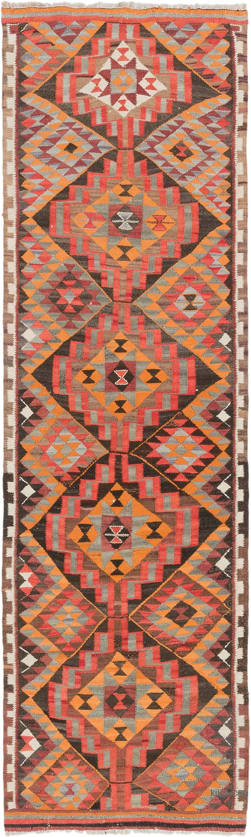 Vintage Herki Kilim Runner - 2' 10" x 9' 5" (34" x 113") - K0077656
